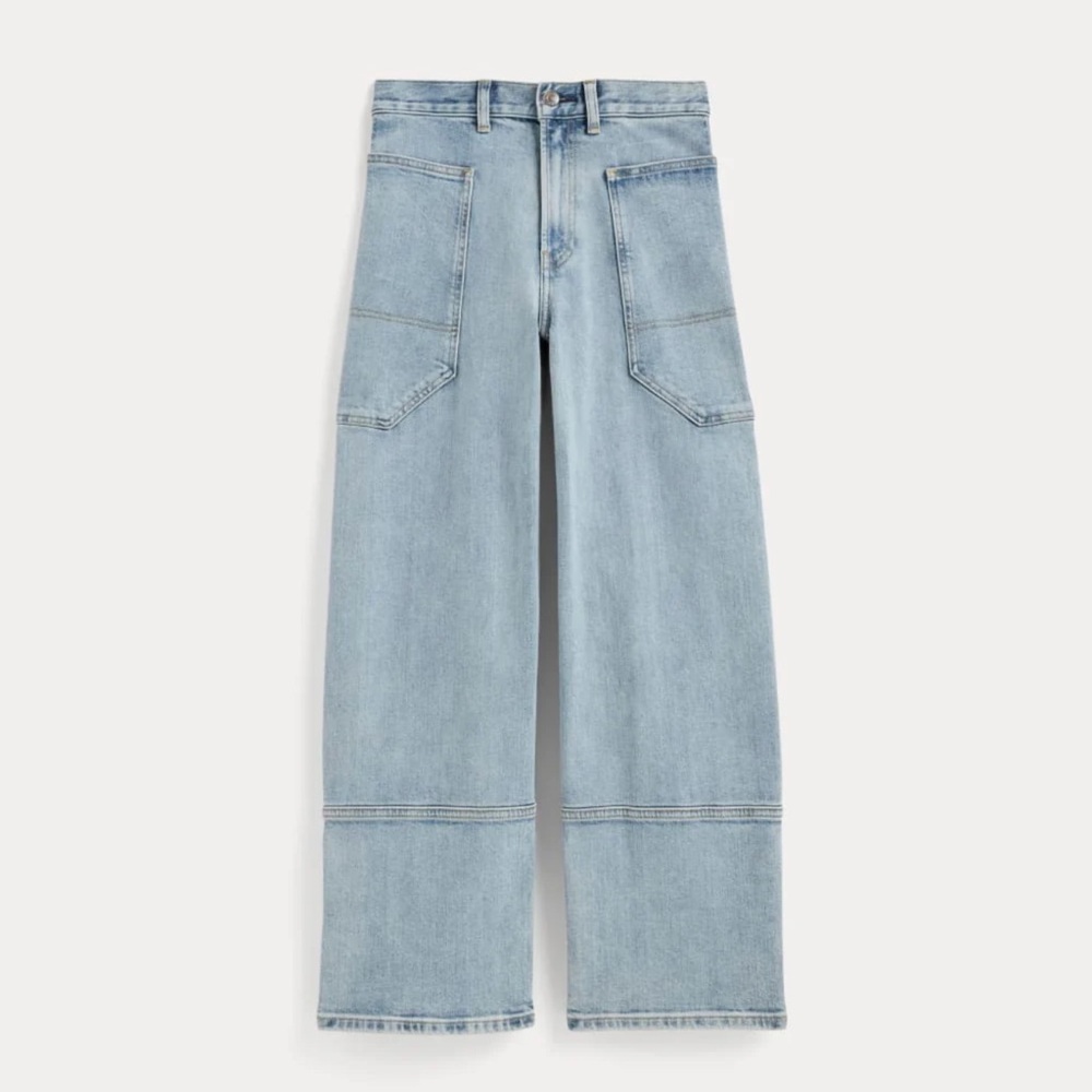 Everlane Light Wash Denim Wide Leg Jeans